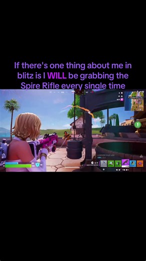 Teeny little appreciation post for the Spire Rifle I love it so much 🤭🤷🏻‍♀️ also lowkey I love Cat's design and all her variants, she was my favorite of the battle pass. #fortnite #neverlandzombie #blitzroyal #gamergirl #spirerifle