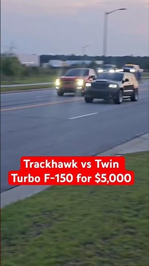 Trackhawk vs Twin Turbo F-150 for $5,000 #trackhawk ##f150