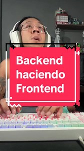 Cuando ponen al backend a darle al frontend jajajaja. Backend trabajando. Programador haciendo frontend. Chistes de programación. Memes de programación. Cosas de informaticos #devcaress #javascript #python #coding #backend #frontend #backenddeveloper