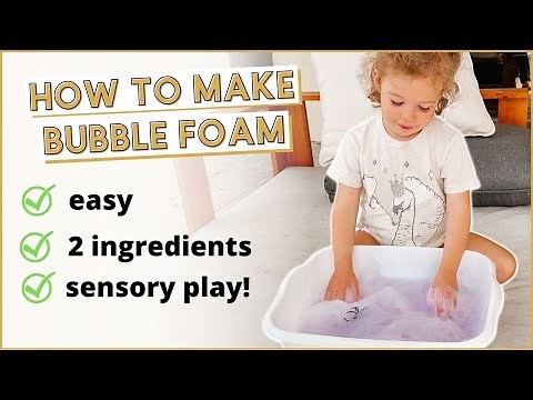 How To Make Bubble Foam | EASY SENSORY PLAY SOAP FOAM RECIPE