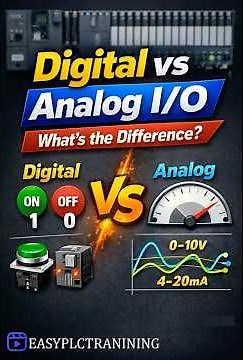 What Is the Difference Between Digital and Analog I/O in PLC? | PLC Basics Explained