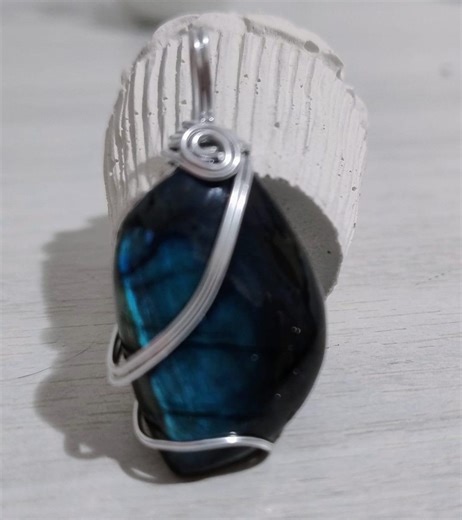 Necklace With Tumbled Labradorite. - Etsy