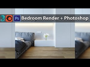 3ds Max Corona render Minimalist bedroom + Post Production