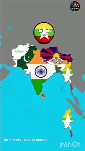 Akhand Bharat Full Map 🌍 | Ancient India Map Explained #countryballs #teamindia #viral