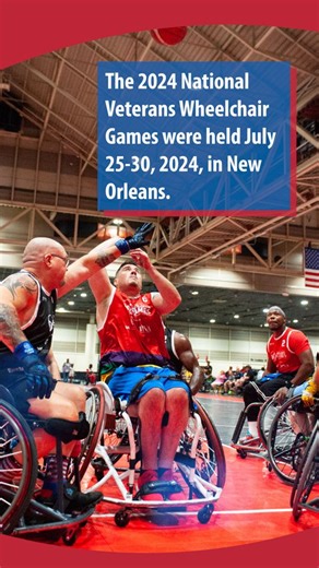 The 2024 National Veterans Wheelchair Games were held July 25-30, 2024, in New Orleans. More than 500 Veterans from across the country participated in this year’s event, with athletes ranging from 24 to 89 years old. The Games, which were hosted this year by the New Orleans VA Medical Center, are co-presented yearly by Adaptive Sports and Arts - U.S. Department of Veterans Affairs and Paralyzed Veterans of America. | U.S. Department of Veterans Affairs