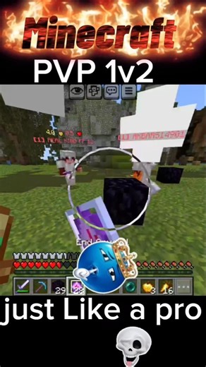 Minecraft Pvp 1v2☠️ #minecraft #gaming#1v2 #cluch#freefire #pvp#minecraftpvp #minecraftmemes #Shorts