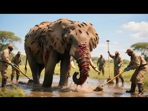 Rescuers Save Elephant Infested with Parasites. What Happens Next Is Unbelievable