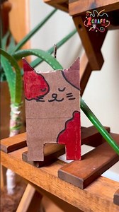 🐱 DIY Cardboard Cat: Perfects Craft Tutorial! 📦🐾 #Kids #Crafts #DIY #Fun #craftideas