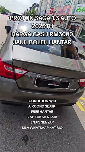 Proton Saga 1.3 Auto 2023 - Harga Cash RM3000