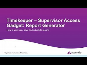 Report Generator Overview