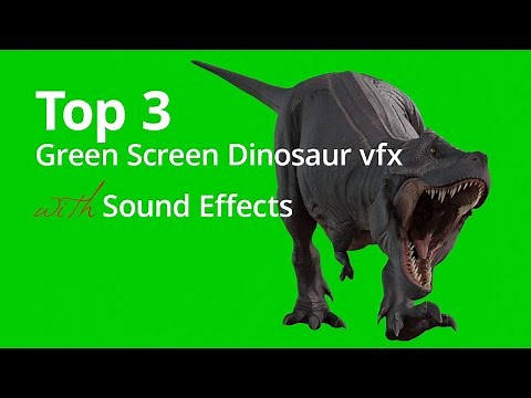 Top 3 Green screen dinosaur with sound effects | T Rex running & attack | brontosaurus | free