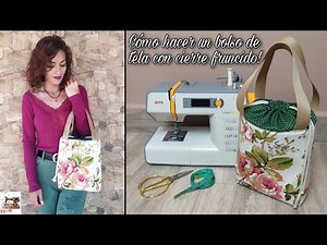 Cómo hacer un bolso de tela con cierre fruncido 👜| Muy fácil 🎥