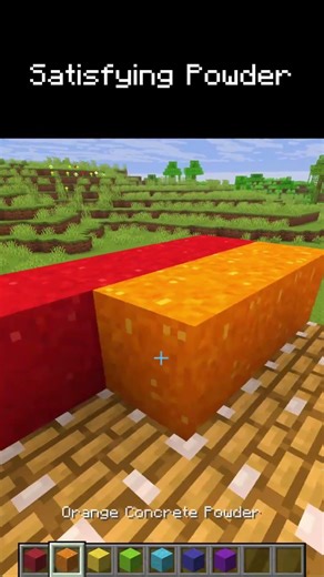 Minecraft Satisfying Concrete Powder #shorts #minecraft #satisfying