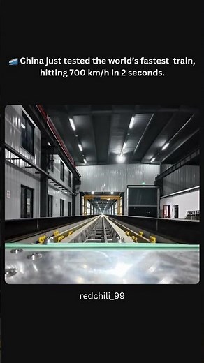 China just created a train that picks up speed of 700km in 2 seconds