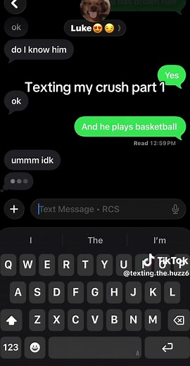 Texting my crush! Lemme know if you want more!!#fypシ #luvya! | texting my crush