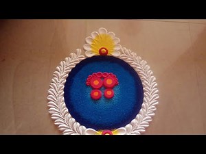 simple rangoli design for diwali|| Easy diwali muggulu. sand art