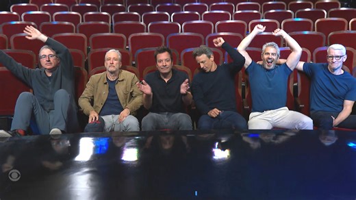 867K views · 34K reactions | Stephen Colbert was joined by late-night heavy hitters Jimmy Fallon, Andy Cohen and more, following news of his 'Late Show' cancellation. | Entertainment Tonight | Facebook