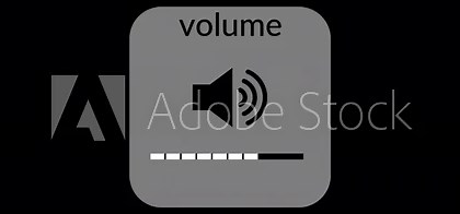 Turning up the volume level, Volume Slider Animation on Black background Control Panel volume setting. sound Animation 0 to 100, volume animation.