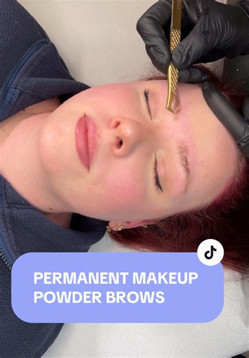 Powder Brows | Permanent Makeup 💄 #powderbrows #browtattoo #permanentmakeup #beautyhacks #pizzaquads