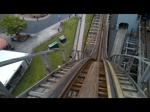 Hurler POV Carowinds Overhated Wooden Coaster Carowinds, Charlotte NC