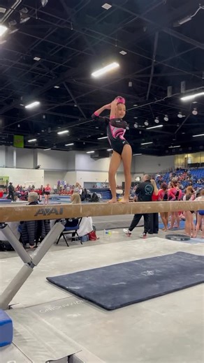 Brandy Johnson’s Gymnastics on Instagram: "Meet Highlights l✨ Maisan hit a nice solid level 7 beam routine in Greensboro! #beam #consistency #balance #goals #gymnastics"