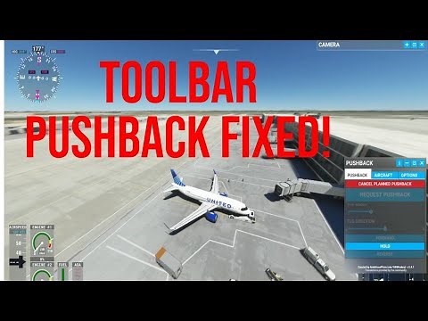 How to fix toolbar pushback not showing up in MSFS2020!