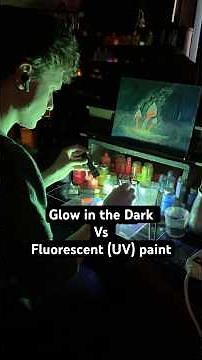 Glow in the Dark vs UV pigments. The difference between luminescent and fluorescent paint #art