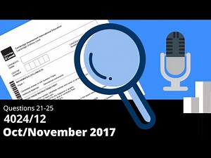 O-Level Mathematics D Paper 1 October/November 2017 4024/12 (Questions 21-25) Solutions Explanation