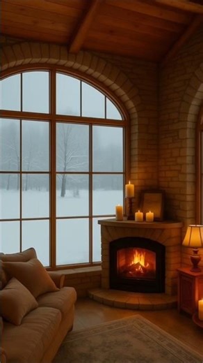 Cozy Snowfall Cabin Ambience | Relax, Sleep, Study, or Meditate | prismlivestudio