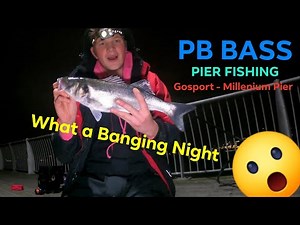 Catching My PB Bass! - Millenium Pier Gosport | Sea Fishing UK