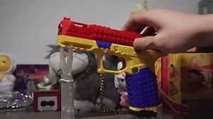 Tactical DIY Building Block Handle Set, Fun Building Block Kit with Display Stand for Adults, Fun Assembly Toy with Reusable Parts, Creative Construction Grip Kit (2pcs)