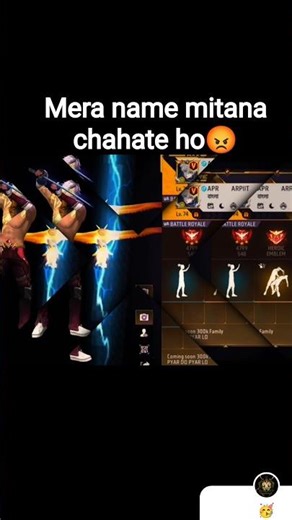 Mera name mitana chahate ho😡//#freefire #shorts @apr_nik358