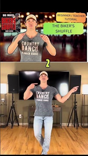 Biker's Shuffle (Full Dance w/Counts) #shorts