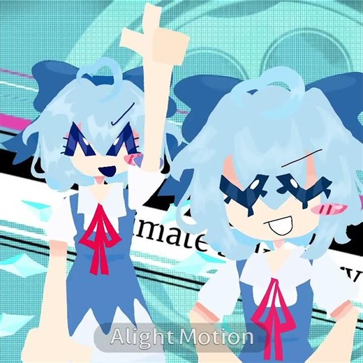 cirno travelling through the fandom universes (kwik flip trend)