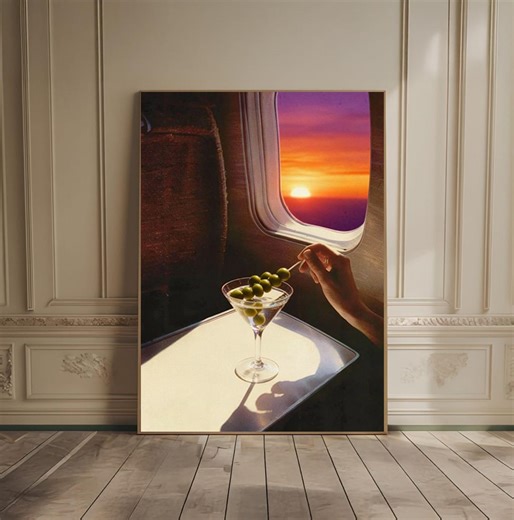 Vintage Dive Bar Martini Pool Poster Art Retro Travel Print Dirty Martini Cocktail Bar Cart Art 1950s Airplane Sunset Poster Barcart Artwork - Etsy