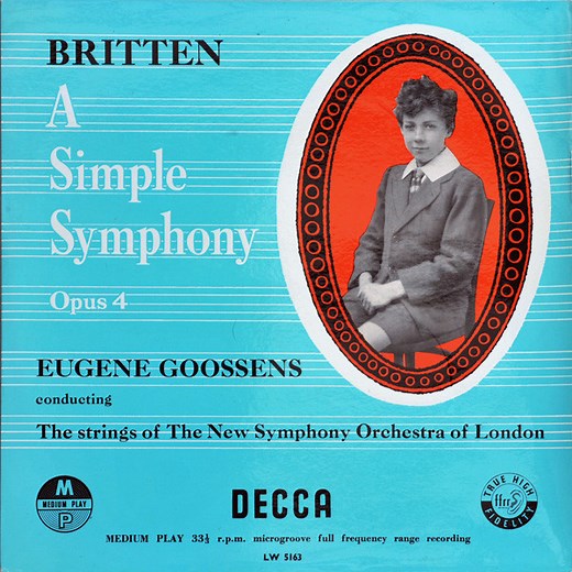 Britten - Eugene Goossens Conducting The Strings Of The New Symphony Orchestra Of London - A Simple Symphony, Opus 4