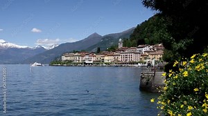 Bellagio am Comer See in Italien Stock Video