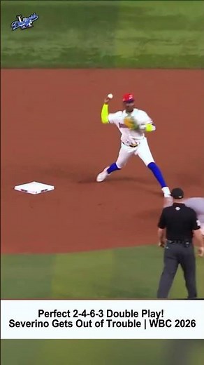 Perfect 2-4-6-3 Double Play! Severino Gets Out of Trouble | WBC 2026 | #shorts #WBC2026 #Trending