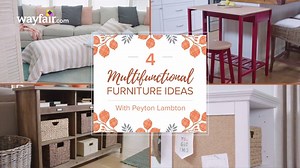 An ottoman that turns into a bed?? Peyton Wright Lambton shares 4 multi-functional furniture ideas that adapt to your needs and help you make the most of your space. Check it out: http://bit.ly/2hQqRLR For more helpful tips, visit our YouTube page: http://bit.ly/2iIfnyI | Wayfair