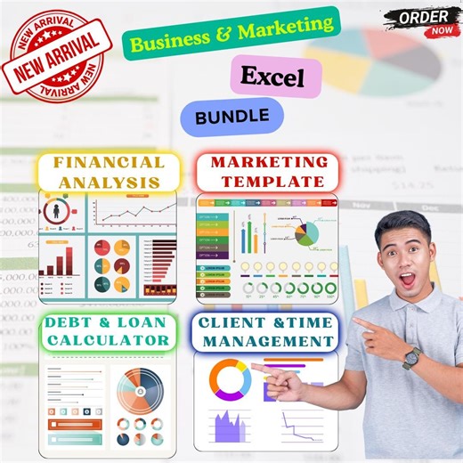 Excel Business Template Pack: Finance, Marketing, Client Management (digital Download) - Etsy
