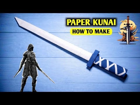 How to Make paper kunai knife origami ninja kunai