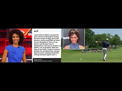 Sage Steele of ESPN Covered in Blood Hit with Golf Ball at PGA Championship from a Jon Rahm Tee Shot