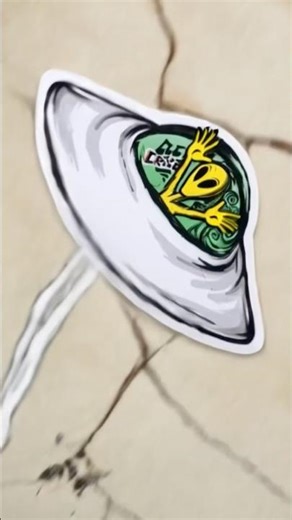 UFO Magic Sticker #drawing #art #shorts