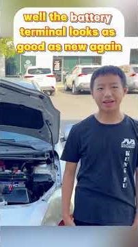 Corroded Car Battery Terminal INSTANTLY FIXED w/ HOT WATER 💧 #shorts