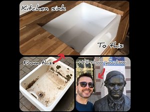 Kitchen sink. How to DIY resurface without removing the worktops