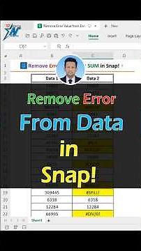 ✅ Remove #ERROR Instantly in Excel – One Click Trick! #shorts