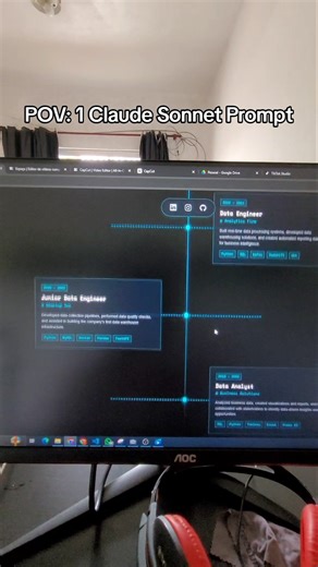 A IA fez isso em 5 minutos 🤯 #code #dev #IA #ai #claude #sonnet