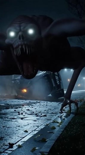 Mysterious Creature Attacks Car at Midnight on Main Road!