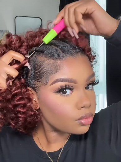 Installing Crochet With Curls Hair Extension For A Stylish Bob Hairstyle