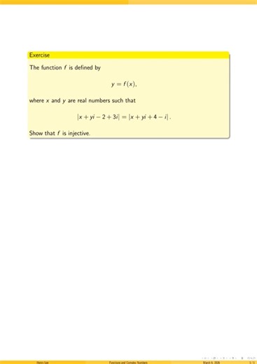 An Application of Complex Numbers to Functions #math